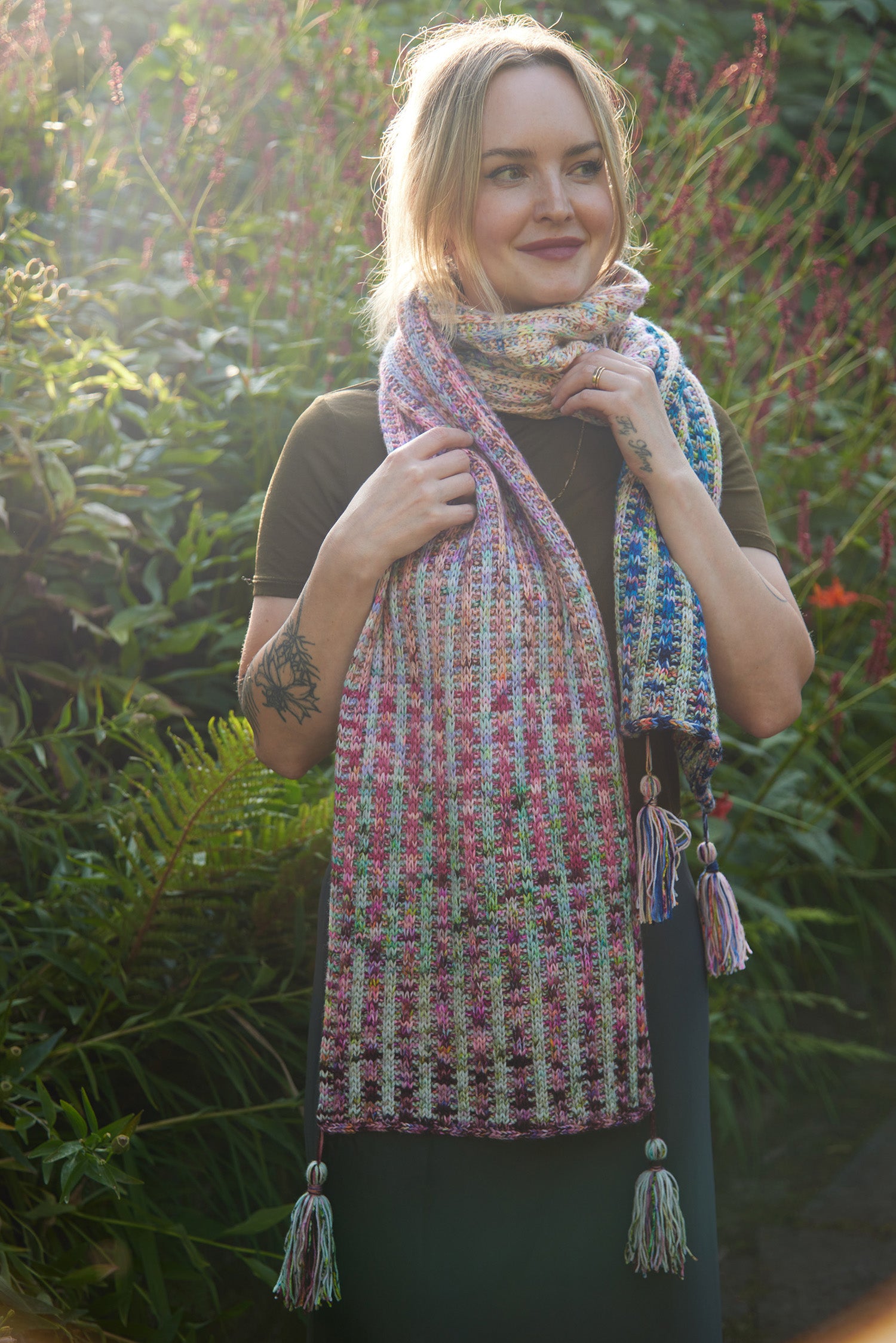 hedgehog-fibres-pretty-please-patron-foulard-t-l-chargement-rayures image 3
