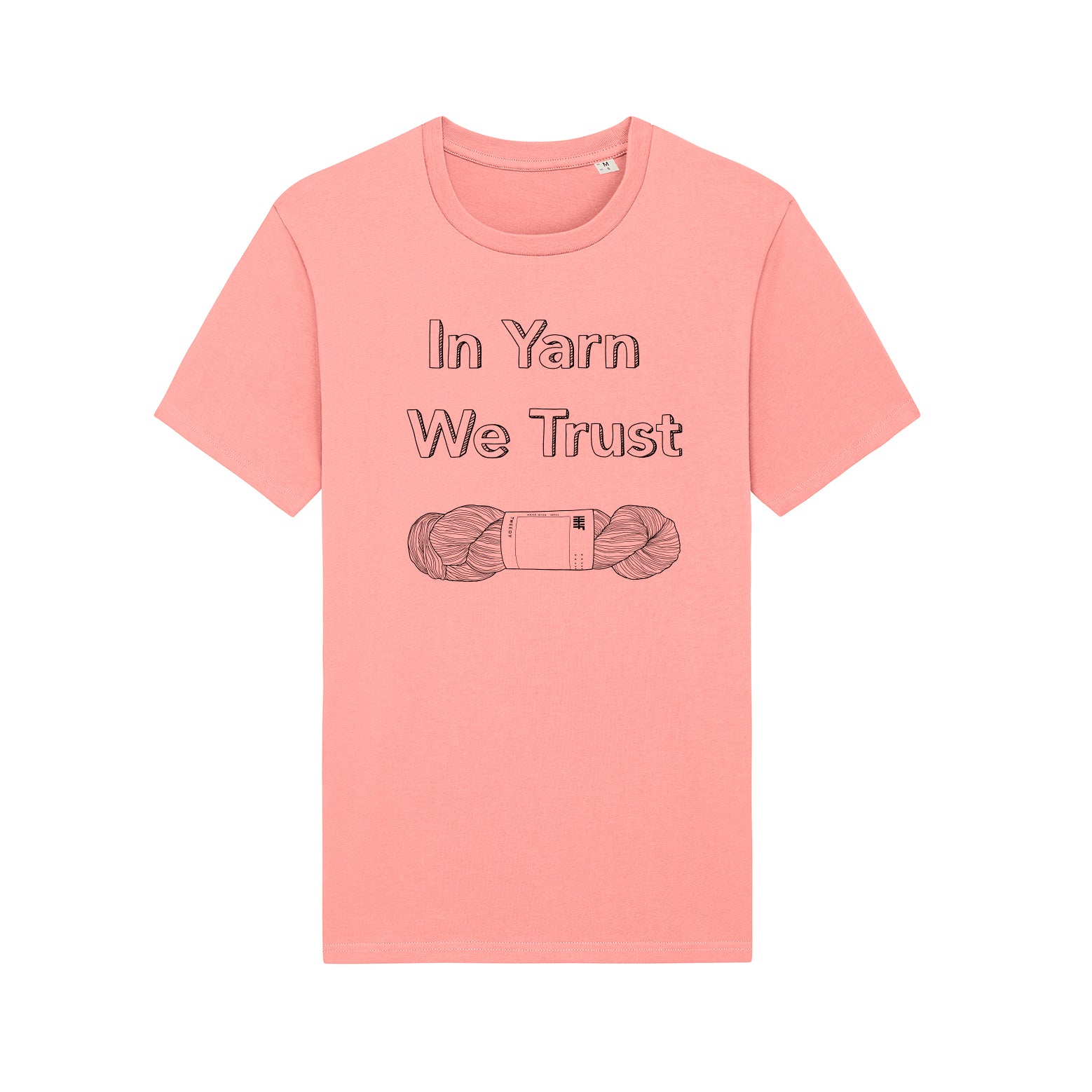 hedgehog-fibres-in-yarn-we-trust-t-shirt-coton-rose image 2