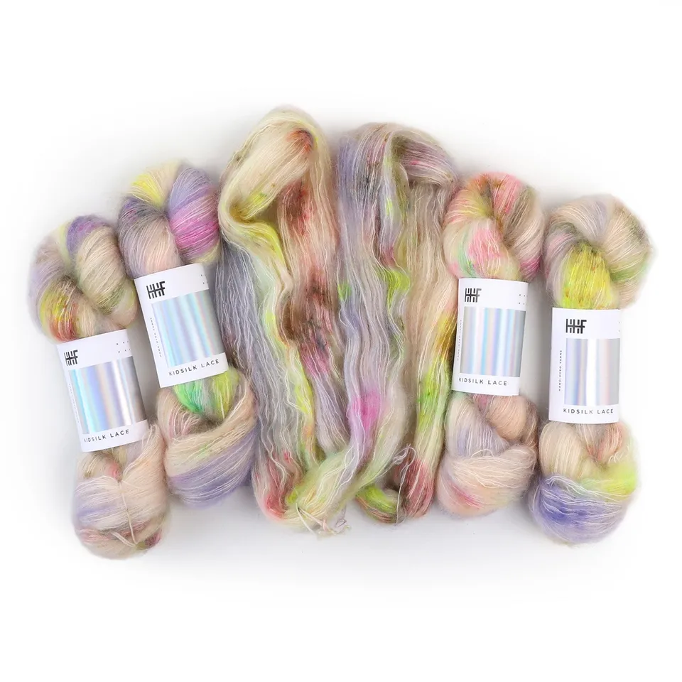 hedgehog-fibres-kidsilk-lace-potluck-3710-fil-mohair-50g image 1