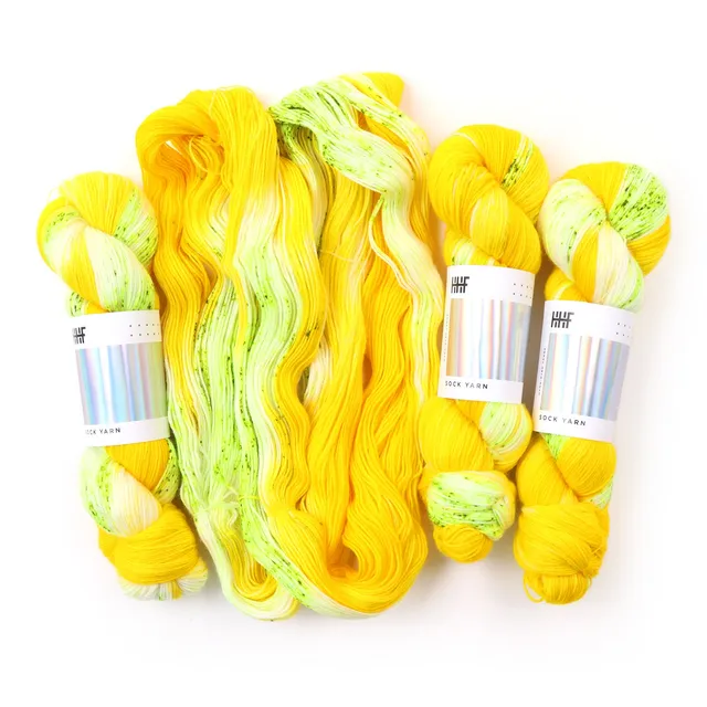 hedgehog-fibres-custom-dye-order-banana-legs-laine-teinte-main image 1