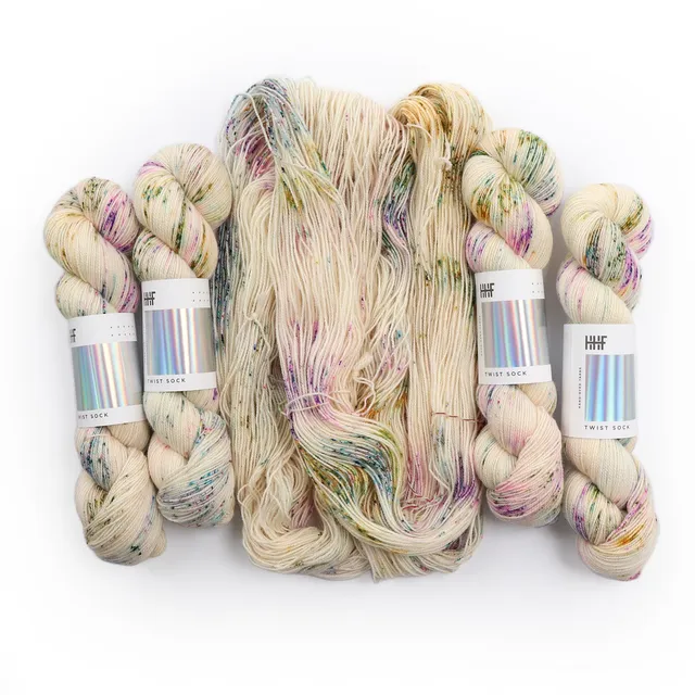 hedgehog-fibres-pressed-flowers-laine-twist-sock-100g image 1