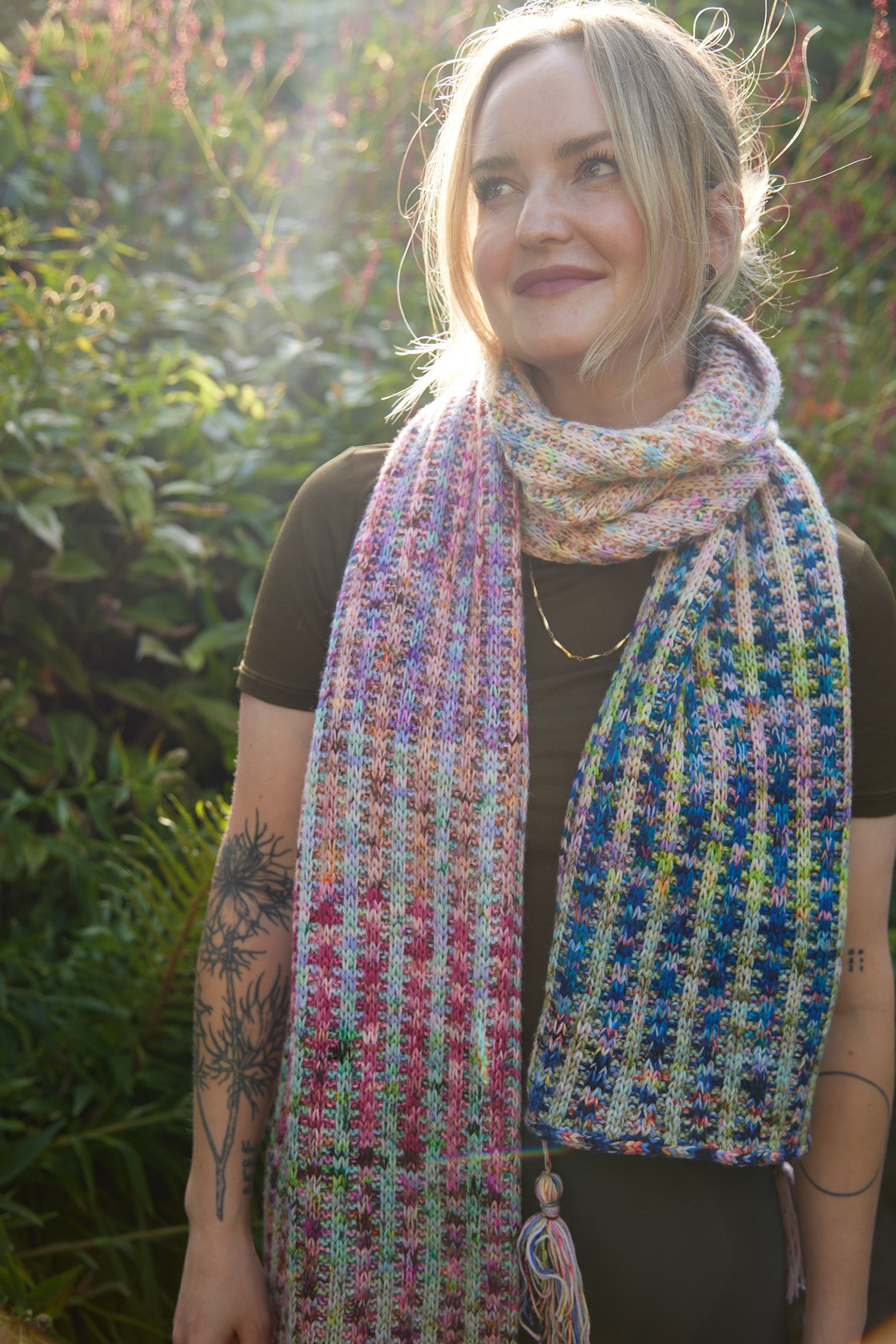 hedgehog-fibres-pretty-please-patron-foulard-t-l-chargement-rayures image 1
