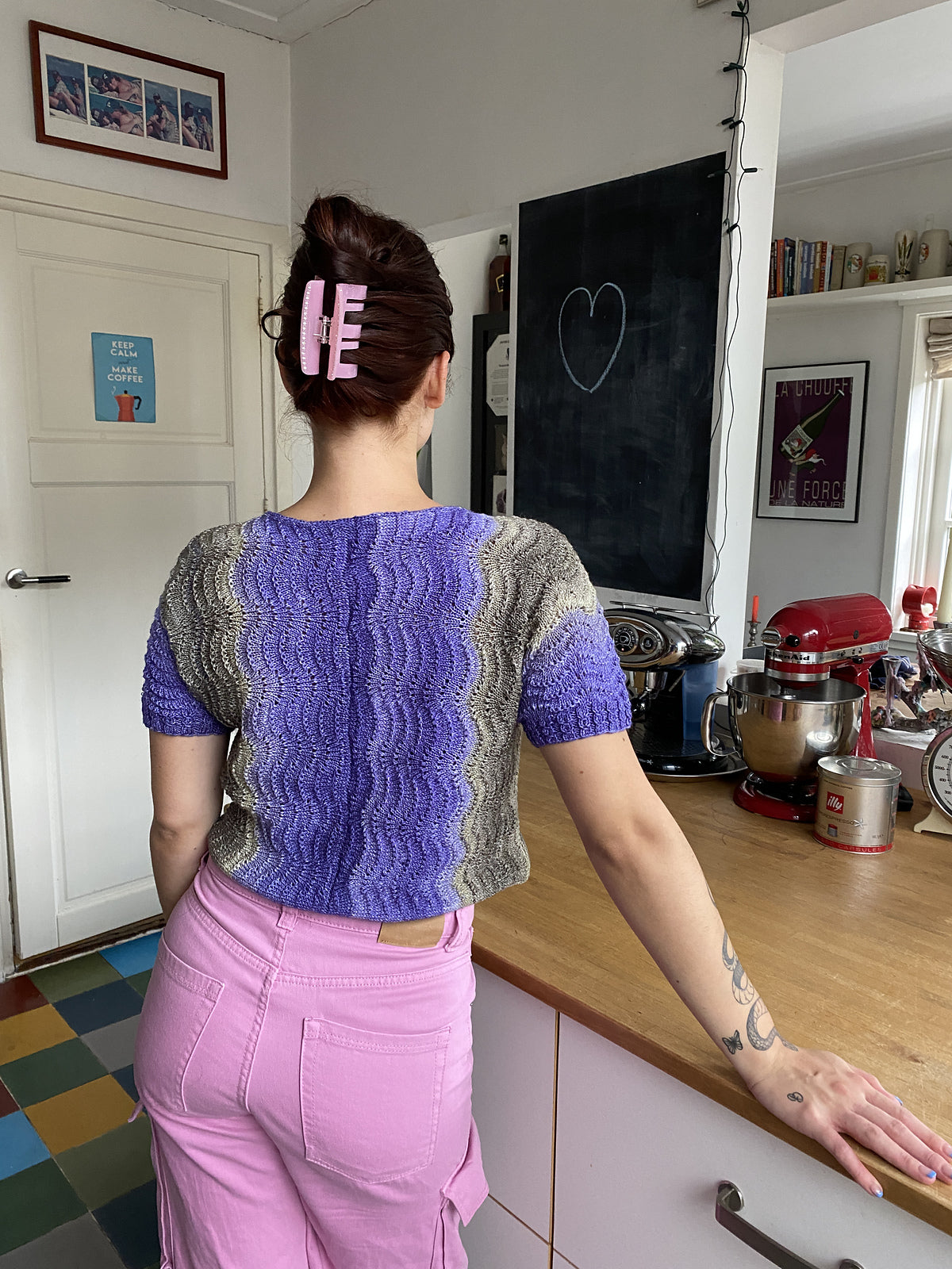 gusto-wool-sophia-cardigan-patron-tricot-chevron-fingering image 2