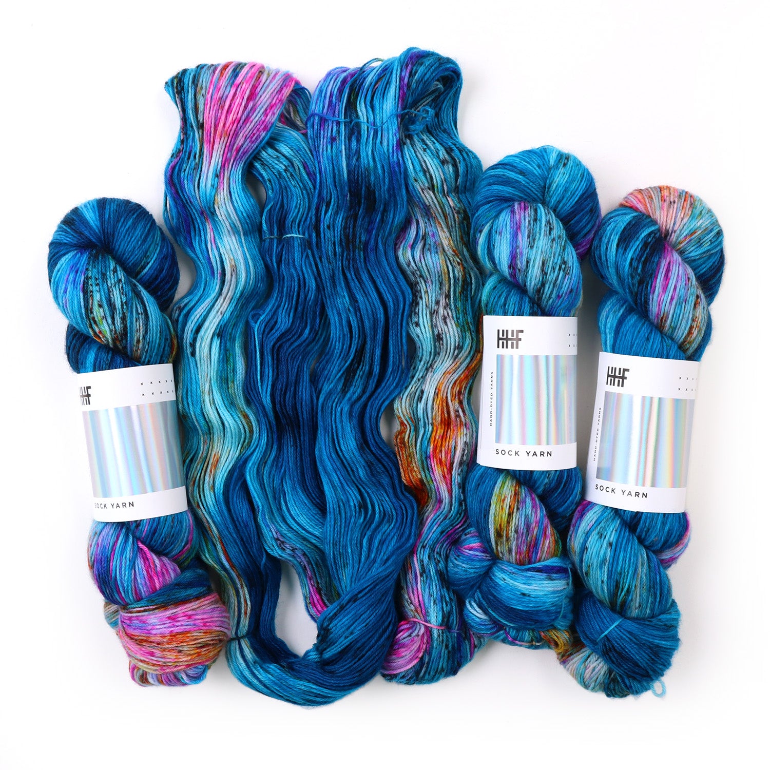 hedgehog-fibres-sock-yarn-deep-end-laine-chaussettes-100g-bleu image 1