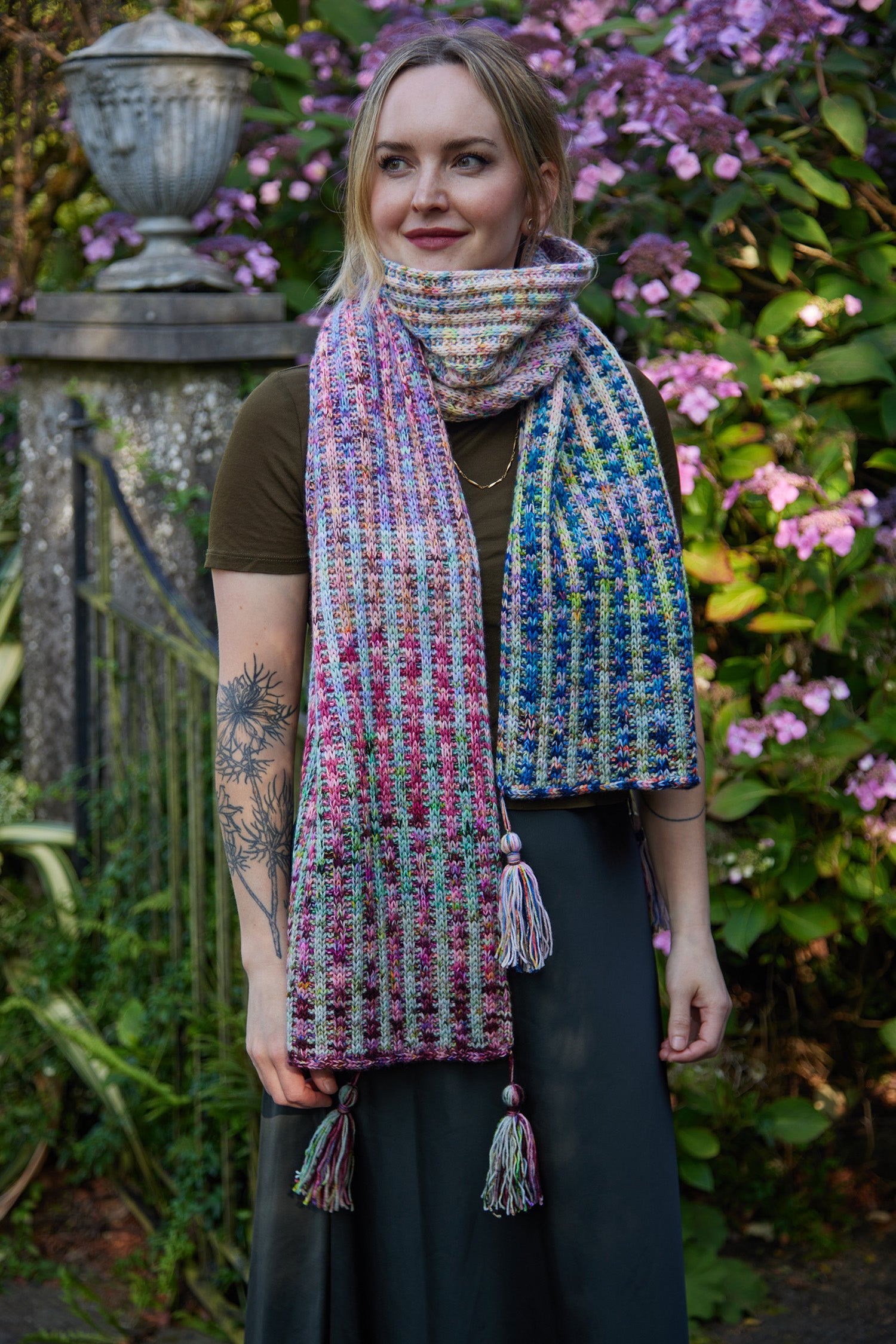 hedgehog-fibres-pretty-please-patron-foulard-t-l-chargement-rayures image 5