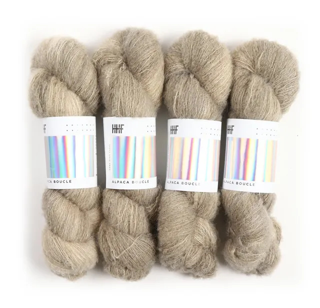 hedgehog-fibres-alpaca-boucle-stone-fil-100g-alpaga-soie image 1