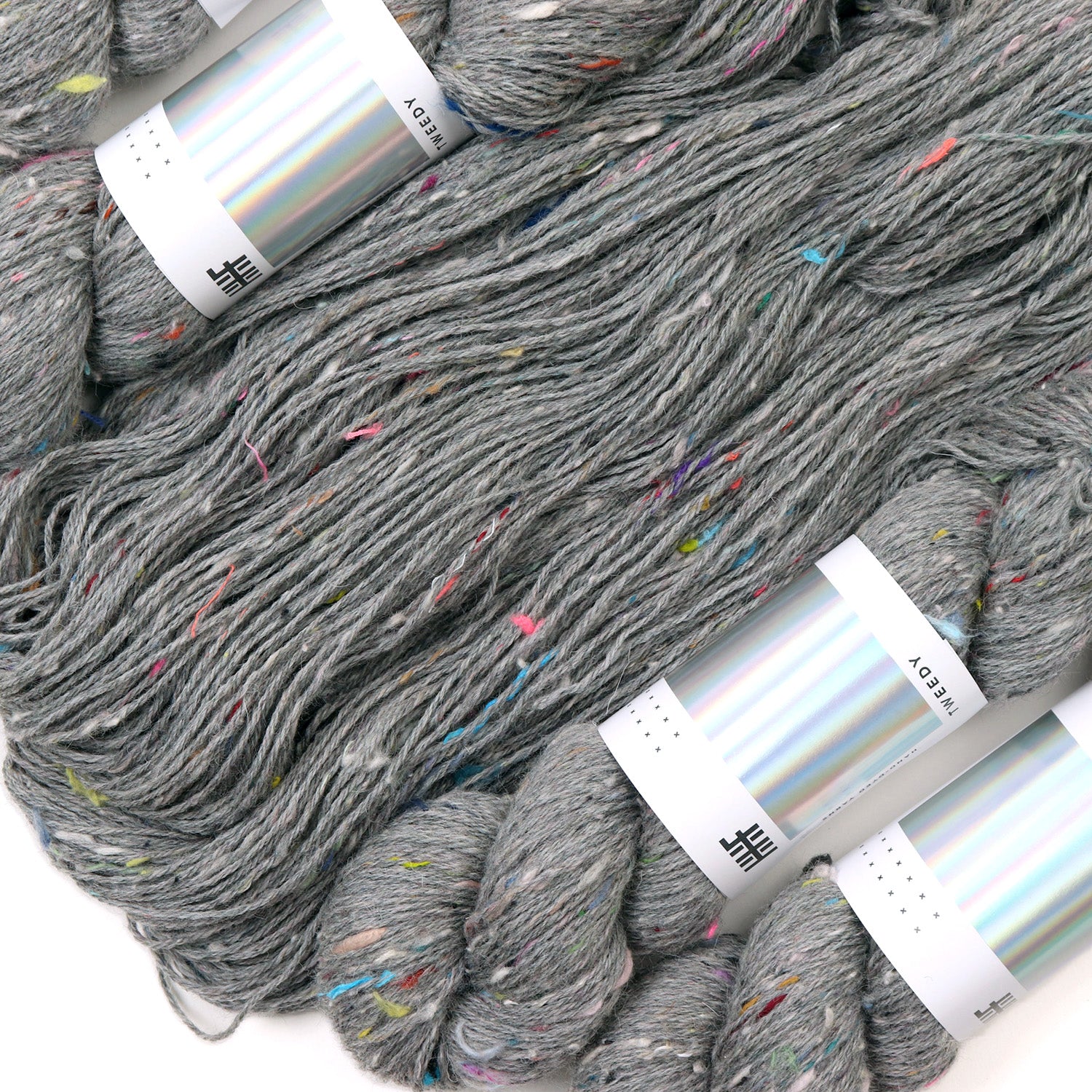 hedgehog-fibres-tweedy-haze-laine-grise-recycl-e-100g-dk image 4