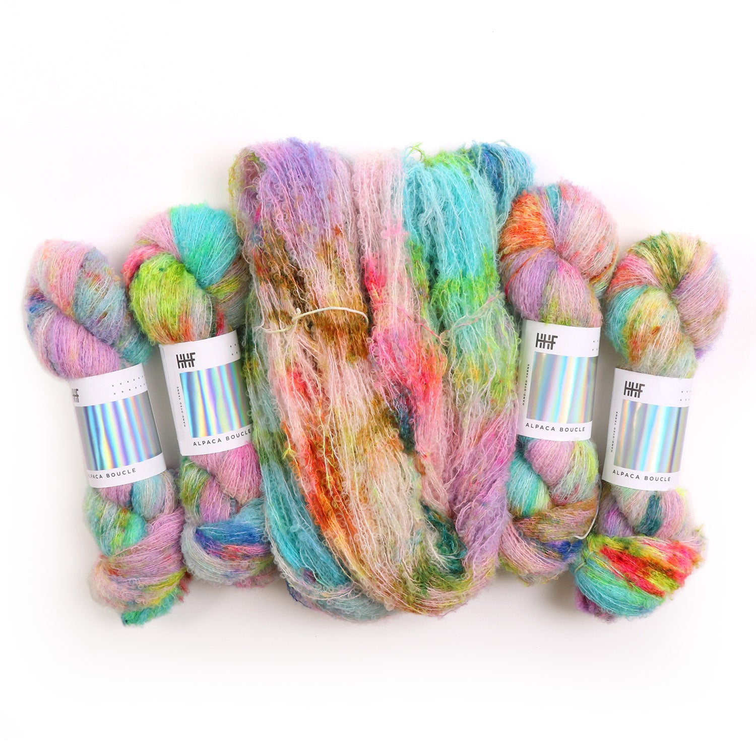 hedgehog-fibres-alpaca-boucle-laine-sunshower-100g-alpaga image 1