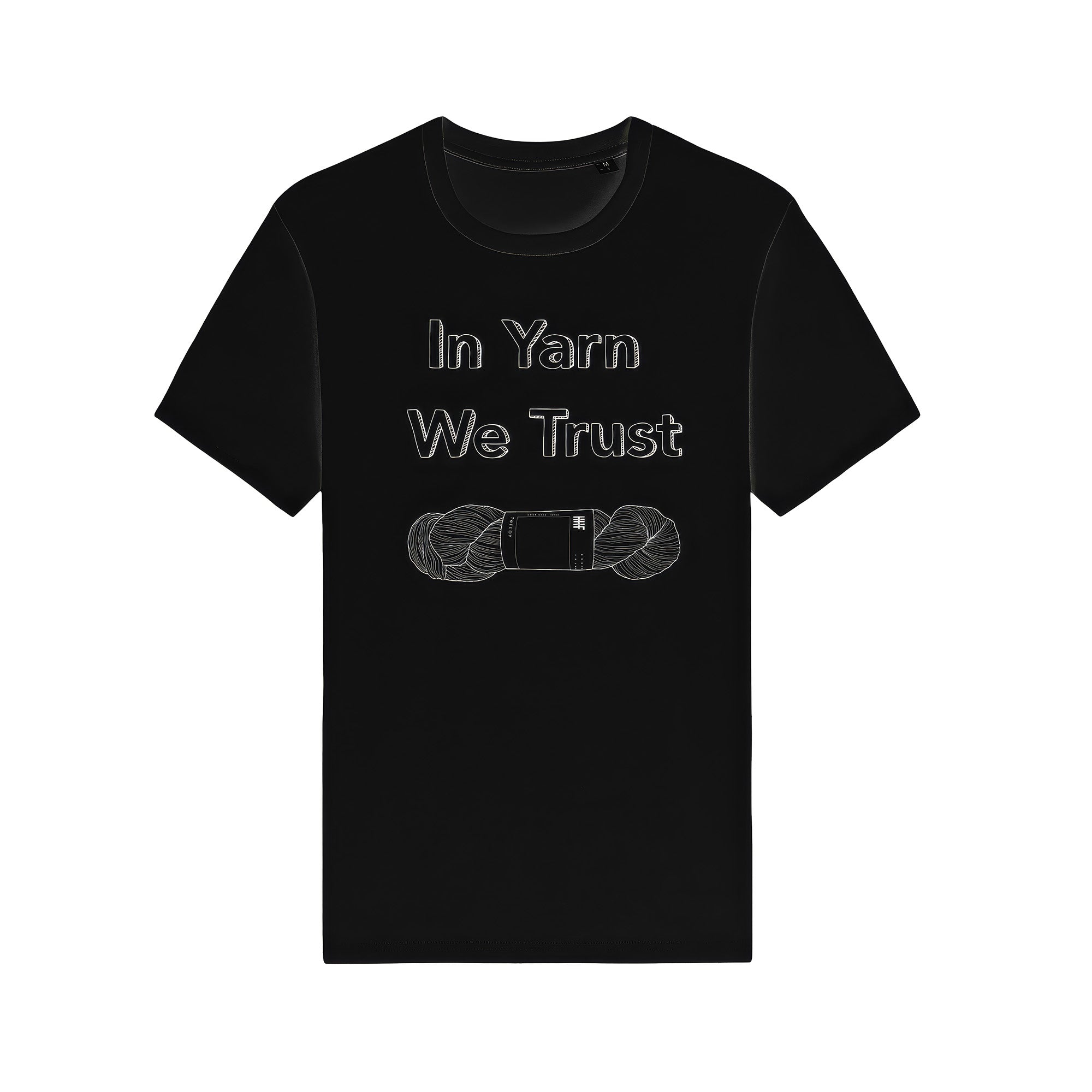 hedgehog-fibres-in-yarn-we-trust-t-shirt-noir-coton-bio image 2