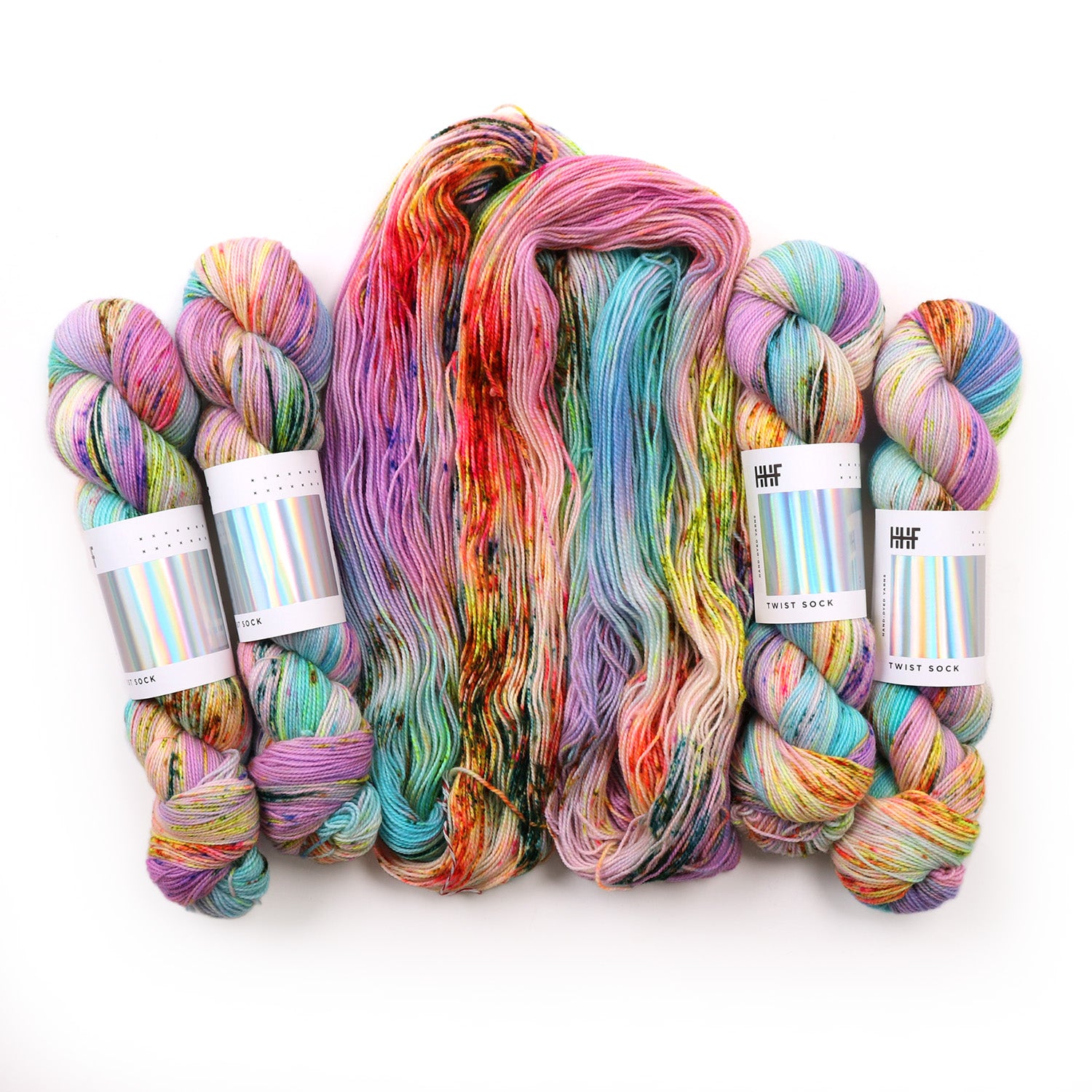 hedgehog-fibres-custom-dye-sunshower-fil-sur-commande-teint-main image 2