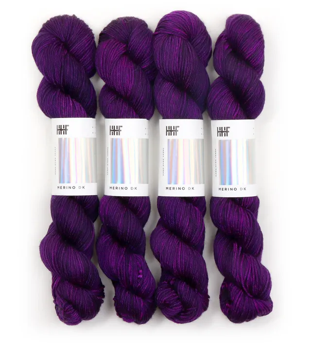 hedgehog-fibres-purple-reign-merino-dk-laine-100g image 1