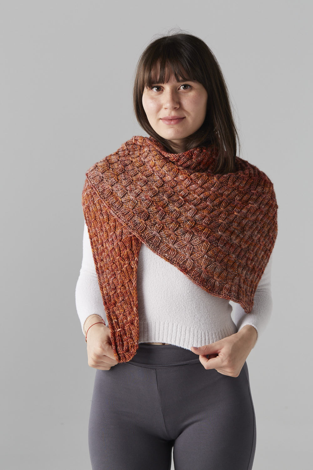 gusto-wool-ogee-shawl-patron-tricot-ch-le-triangle image 1