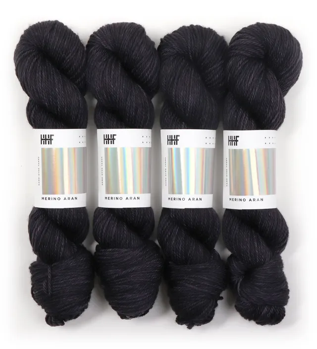 hedgehog-fibres-merino-aran-graphite-laine-pull-100g image 1