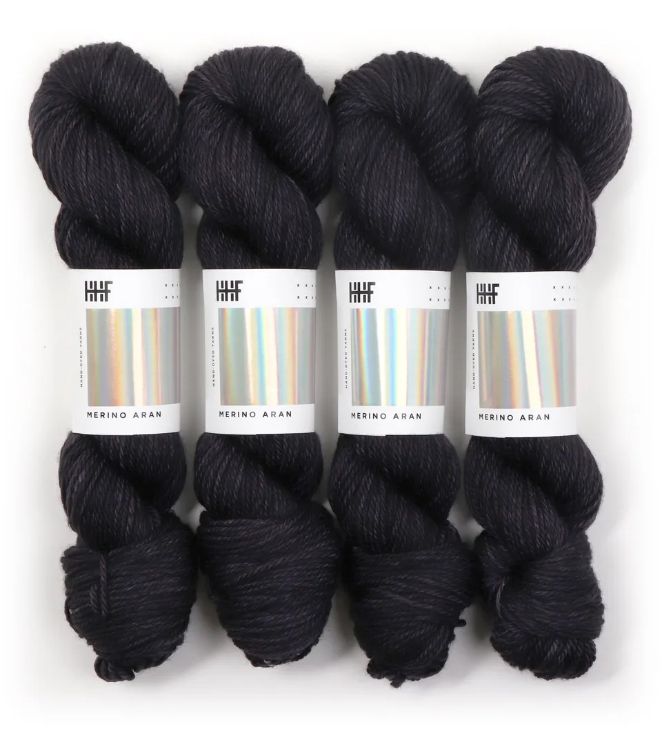 hedgehog-fibres-merino-aran-graphite-laine-pull-100g image 1