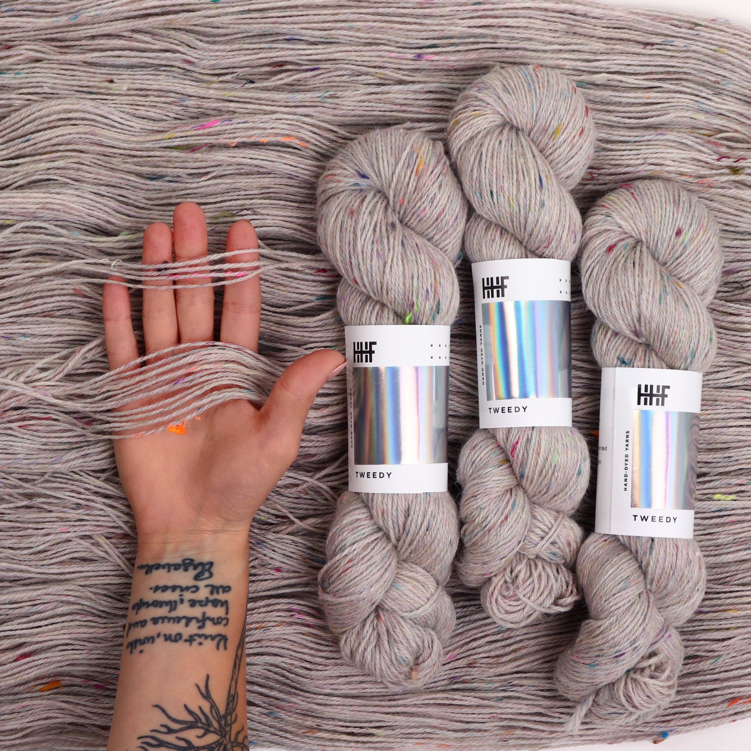 hedgehog-fibres-tweedy-laine-dk-100g-tweed-recycl-mouchet image 7