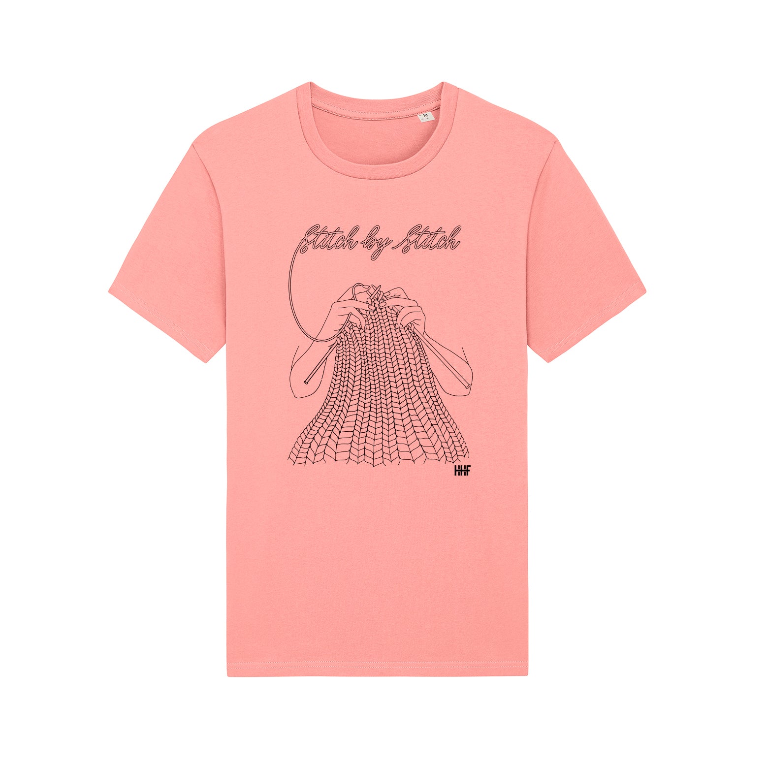 hedgehog-fibres-stitch-by-stitch-t-shirt-rose-coton-bio image 2