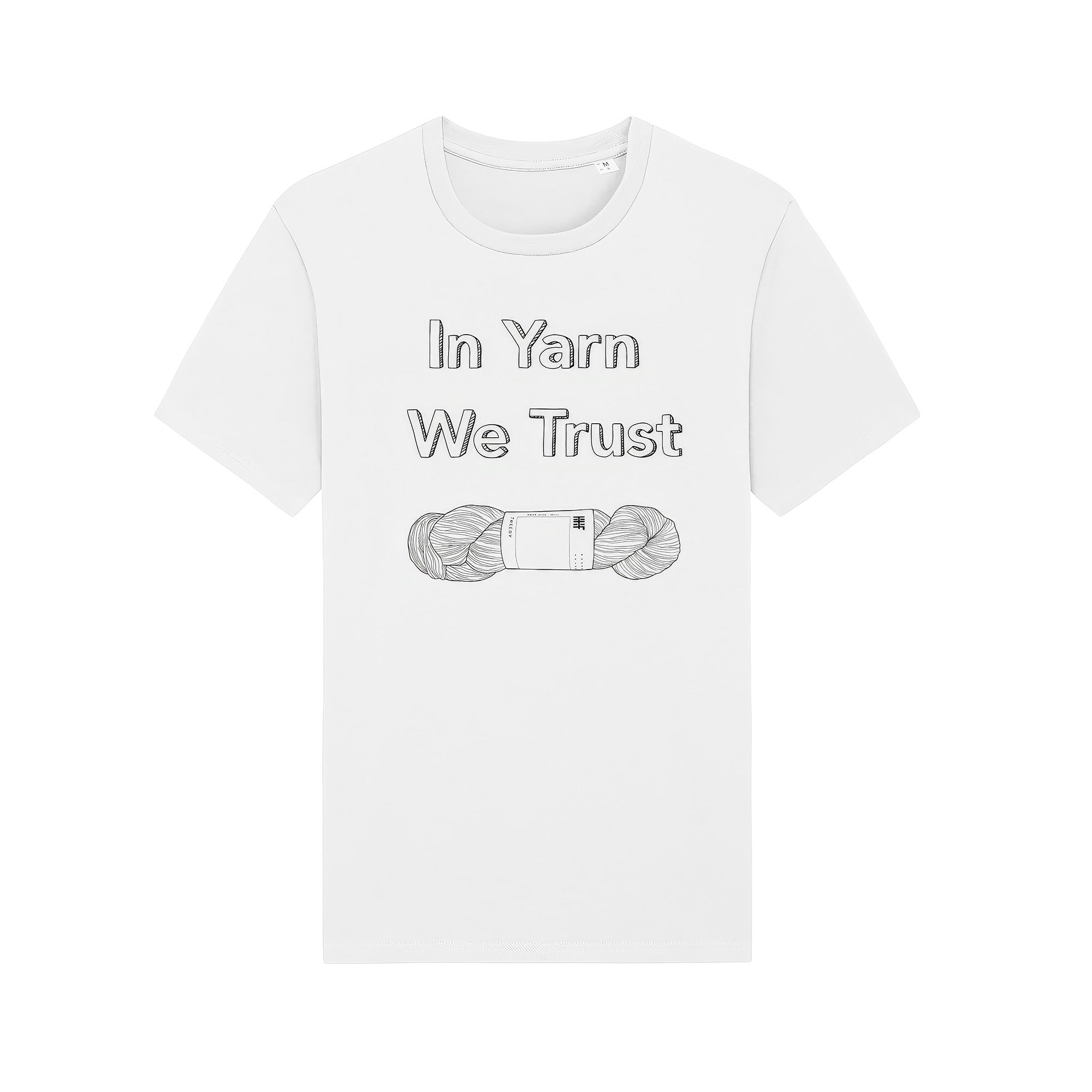 hedgehog-fibres-in-yarn-we-trust-t-shirt-blanc-coton-bio image 2