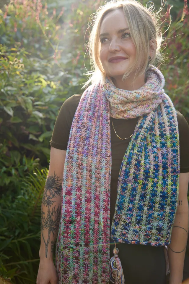 hedgehog-fibres-pretty-please-patron-foulard-t-l-chargement-rayures image 1