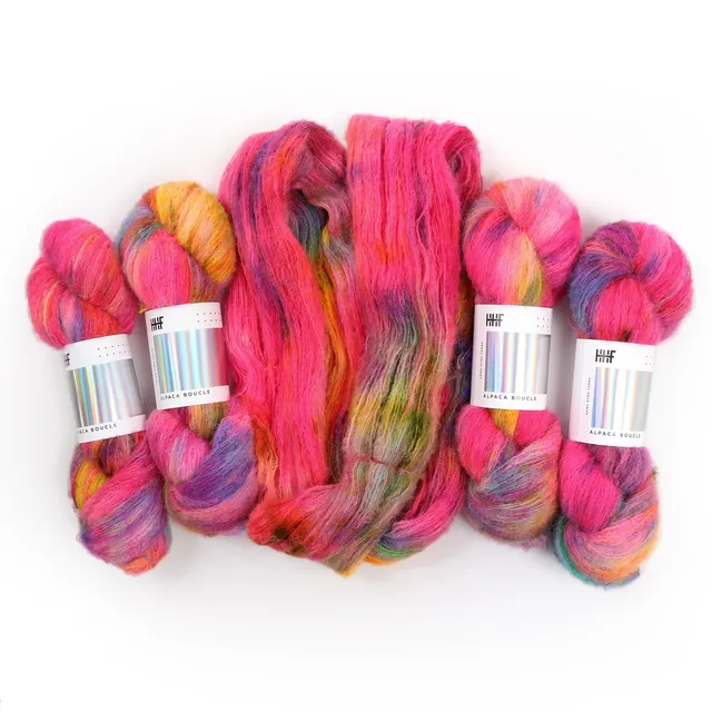 hedgehog-fibres-alpaca-boucle-heartbreaker-fil-dentelle-100g image 1