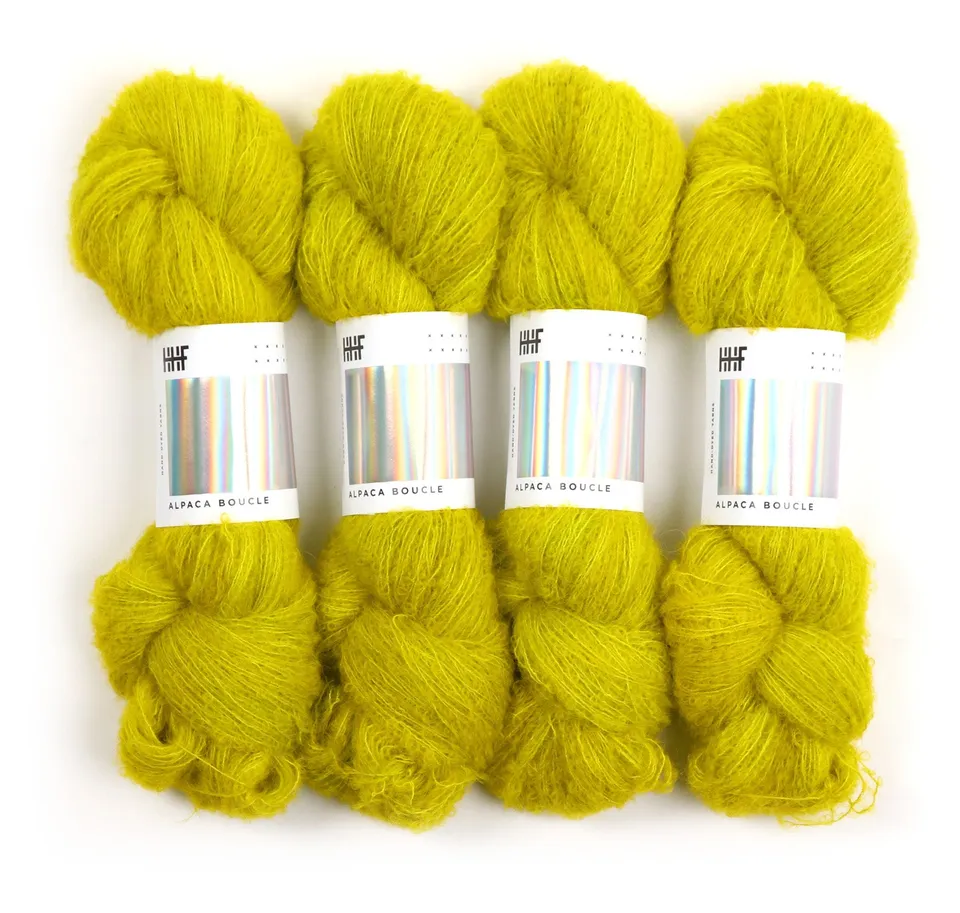 hedgehog-fibres-alpaca-boucle-ufo-fil-alpaga-100g-soie image 1