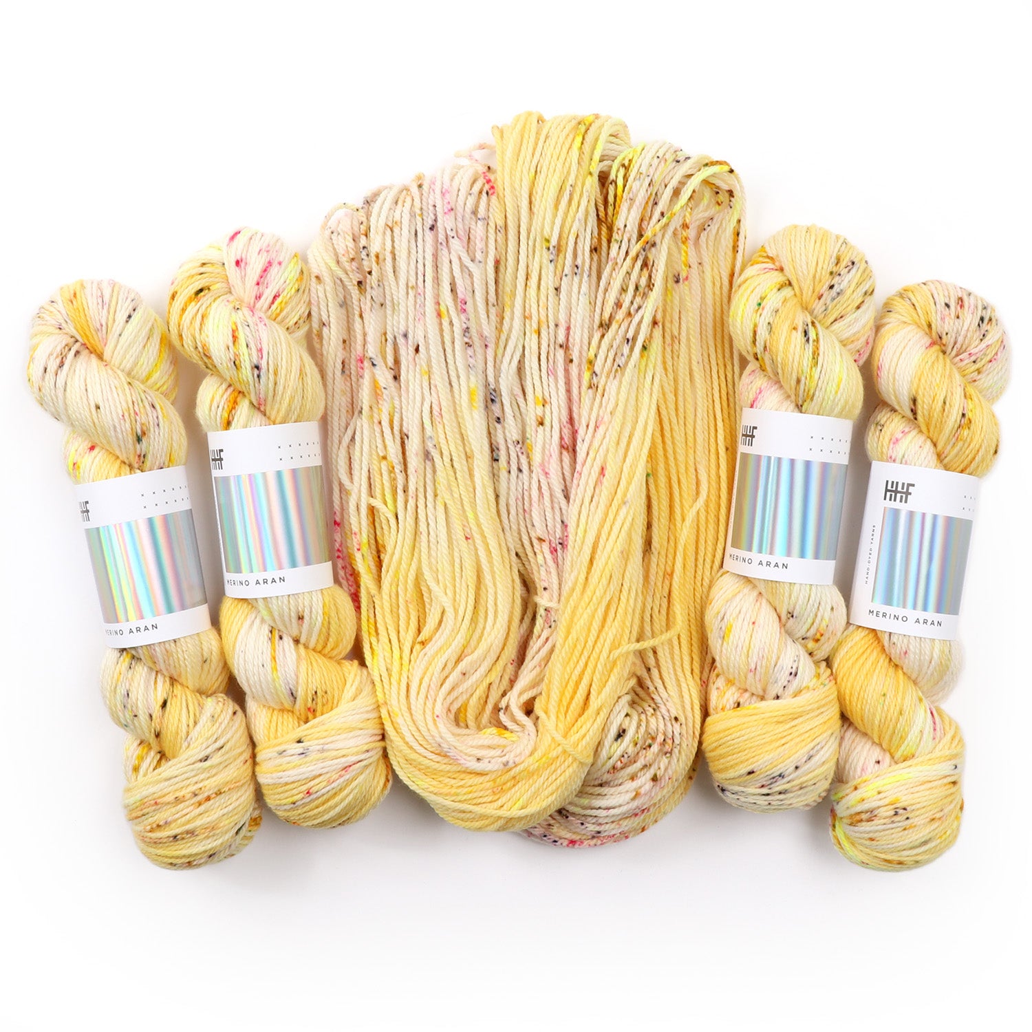 hedgehog-fibres-custom-dye-order-mellow-yellow-fil-kidsilk-lace image 3