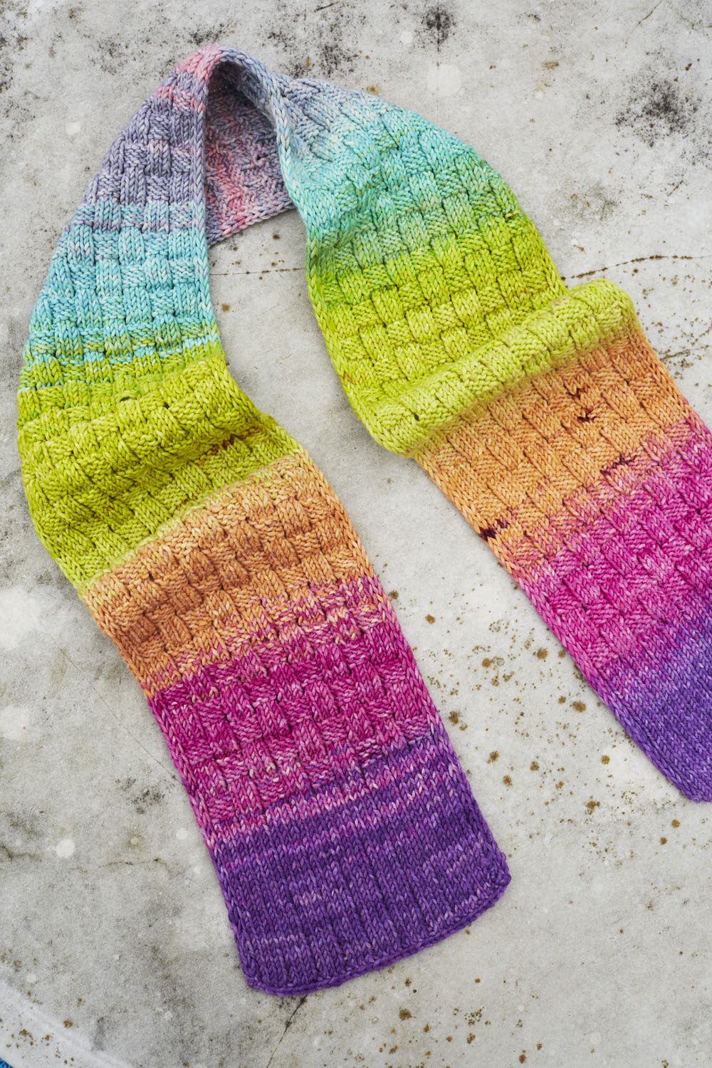gusto-wool-attabi-scarf-patron-tricot-charpe-aran image 7