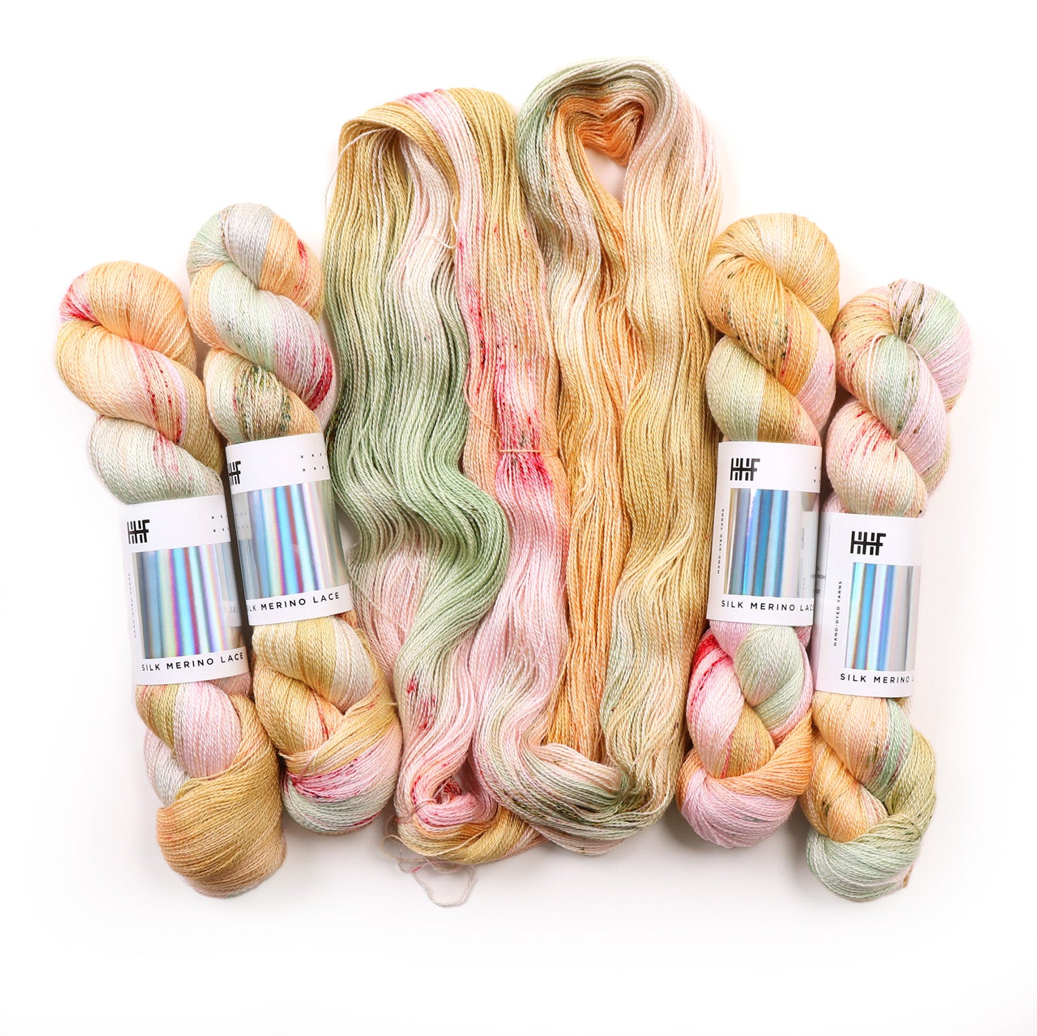 hedgehog-fibres-custom-dye-order-woodland-fil-kidsilk-lace-vert image 4