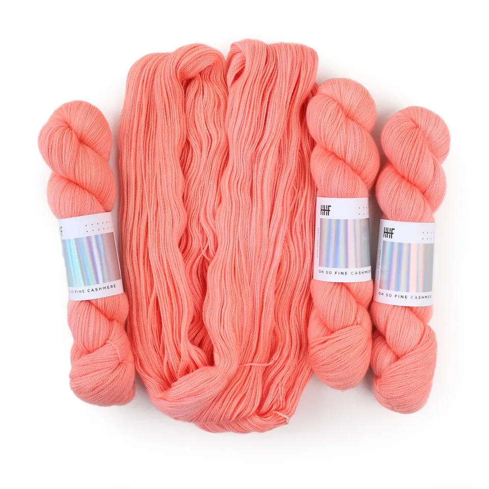 hedgehog-fibres-oh-so-fine-cashmere-coral-fil-dentelle-100g image 1