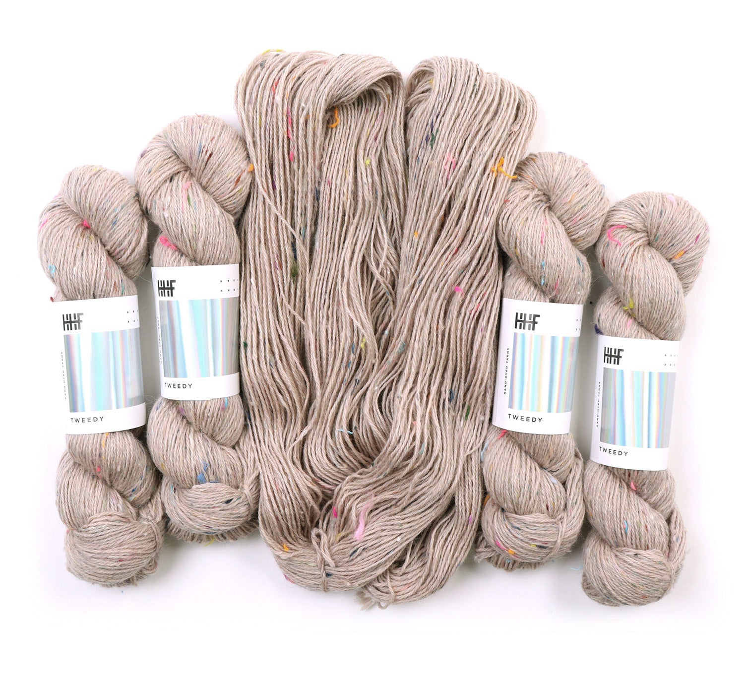 hedgehog-fibres-tweedy-barley-fil-dk-cheveau-beige-recycl image 2
