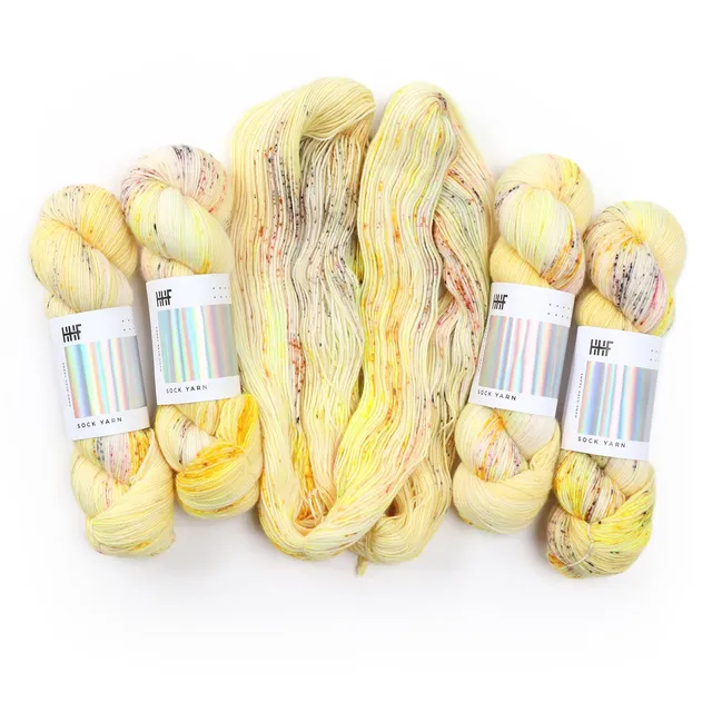 hedgehog-fibres-custom-dye-order-mellow-yellow-fil-kidsilk-lace image 1