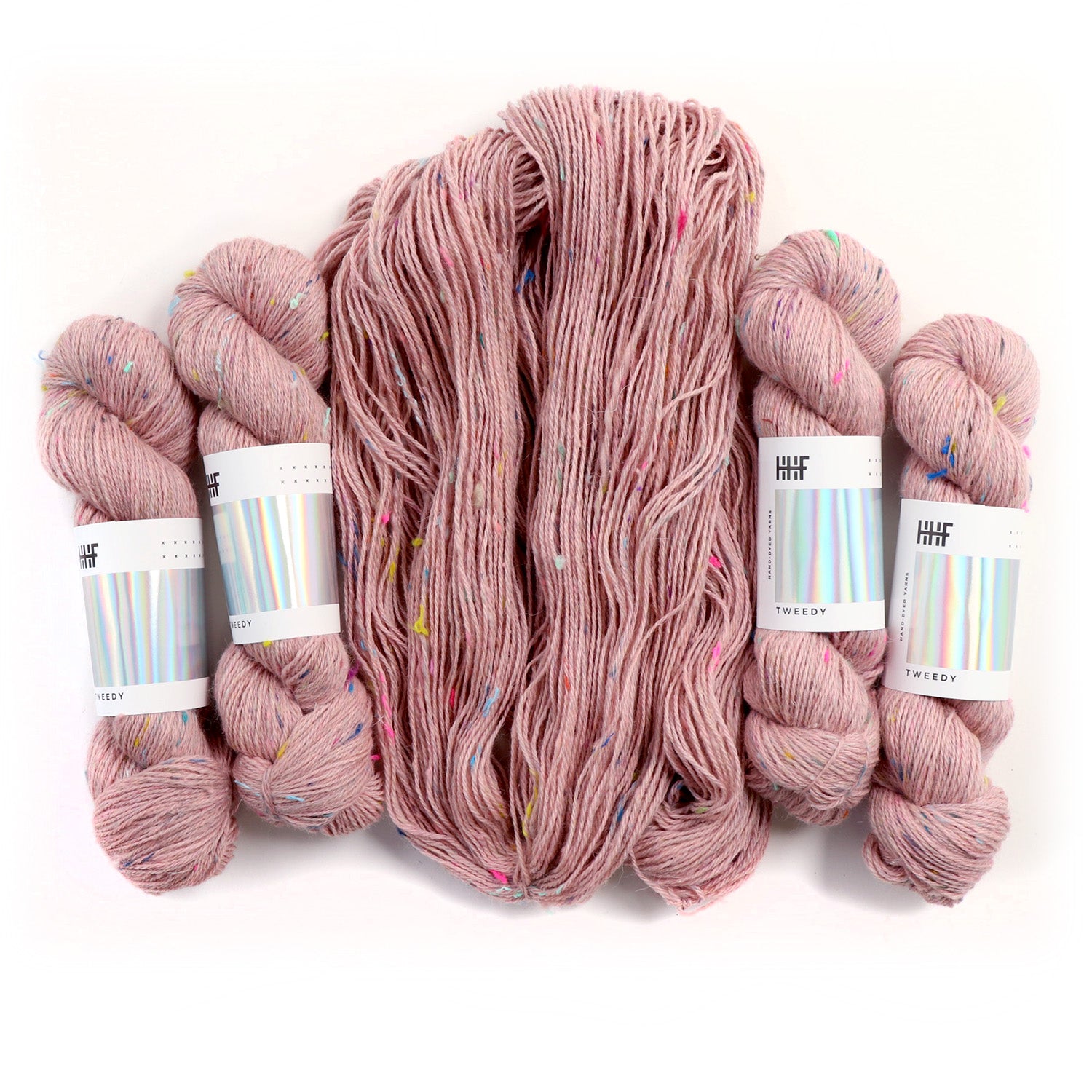 hedgehog-fibres-tweedy-bliss-laine-dk-100g-rose-recycl-e image 2