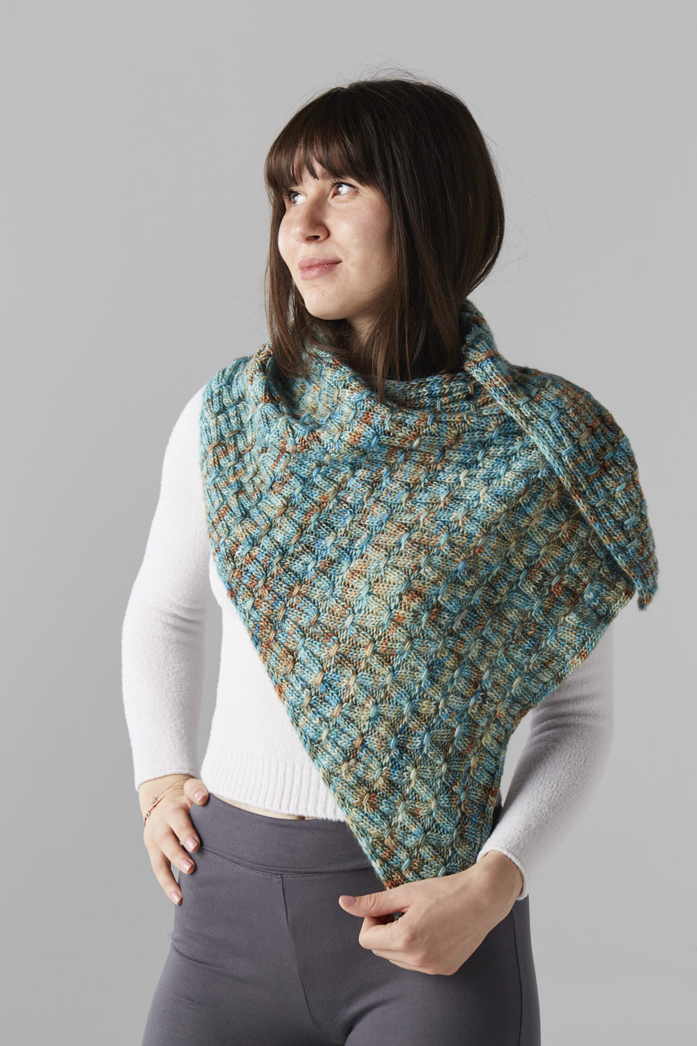 gusto-wool-ogee-shawl-patron-tricot-ch-le-triangle image 3