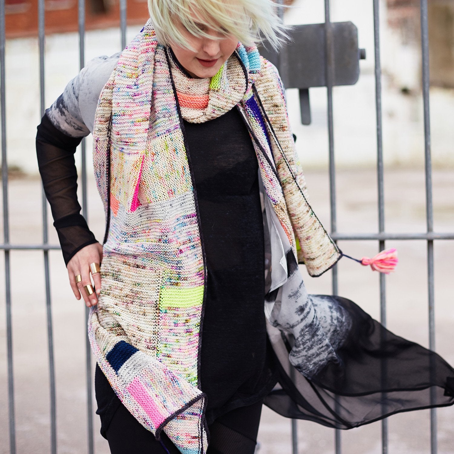 hedgehog-fibres-scarfy-thing-patron-tricot-foulard-pdf image 2