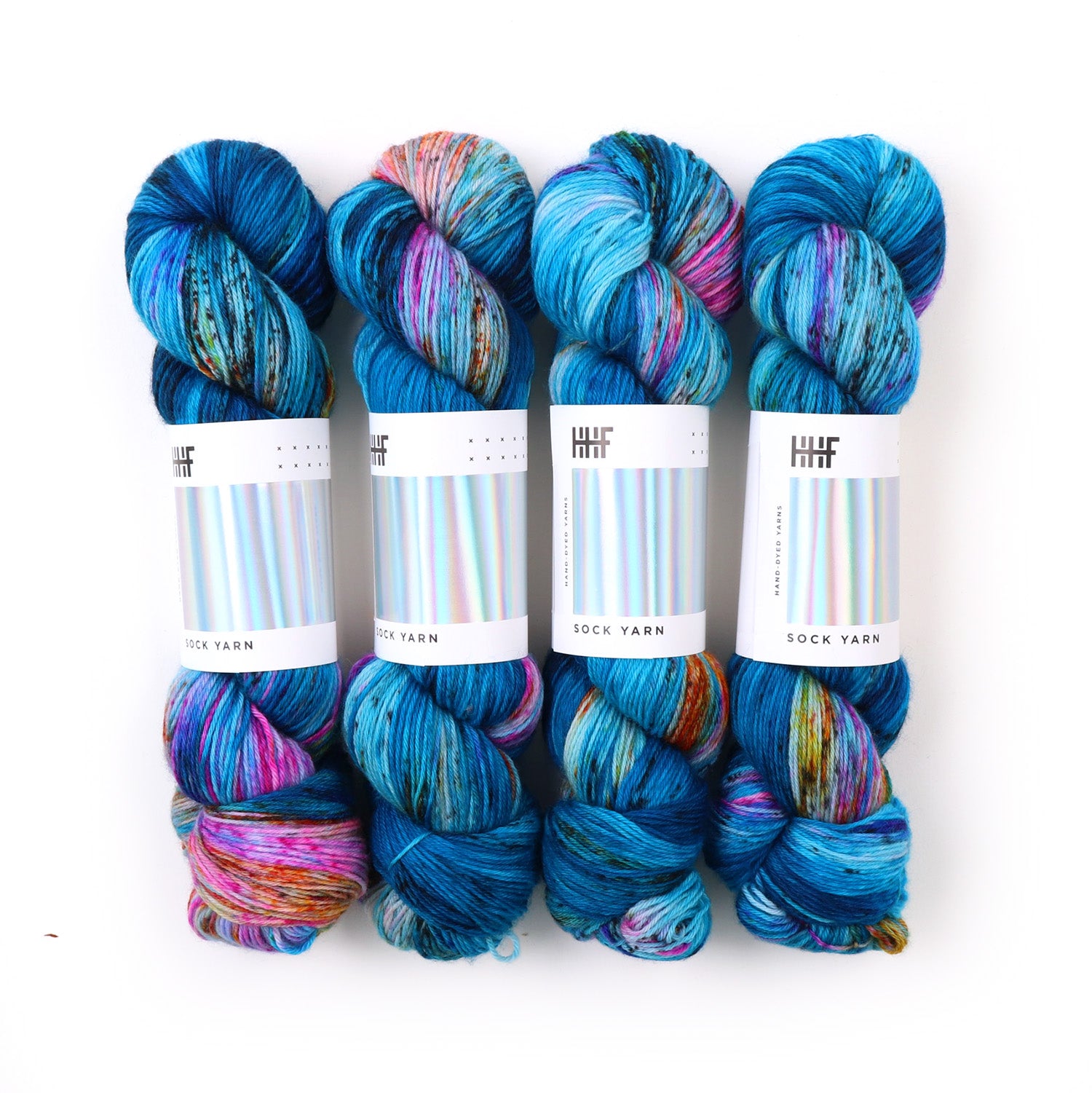 hedgehog-fibres-sock-yarn-deep-end-laine-chaussettes-100g-bleu image 2