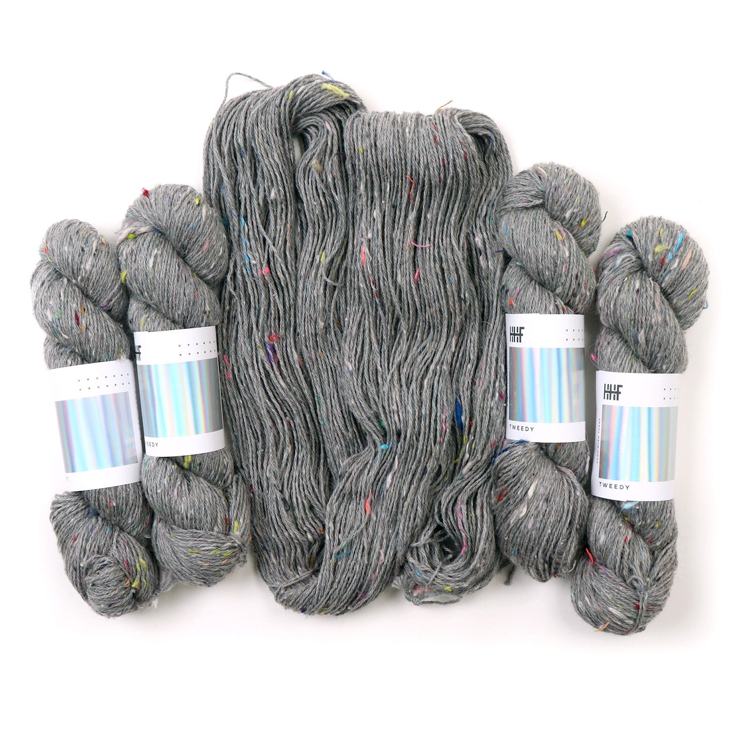 hedgehog-fibres-tweedy-haze-laine-grise-recycl-e-100g-dk image 2